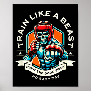 Poster Entraînez-vous comme un combattant MMA Arts martia