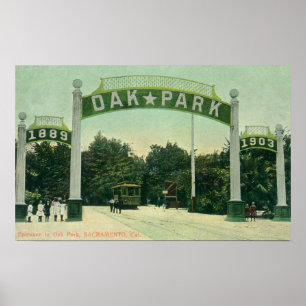 Poster Entrée de la vue du parc Oak