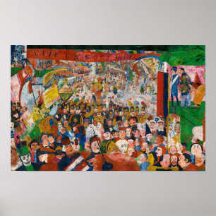 Poster Entrée du Christ à Bruxelles en 1889 par J. Ensor