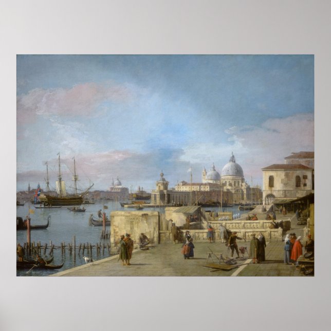 Poster Entrée du Grand Canal depuis le Molo, Venise (Devant)