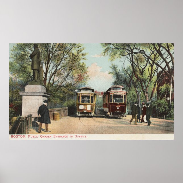 Poster Entrée du jardin public du métro (Devant)