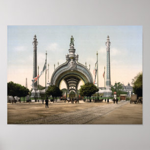 Poster Entrée grande d'Universelle d'exposition - 1900