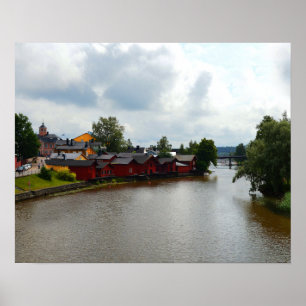 Poster Entrepôts rouges, Porvoo, Finlande