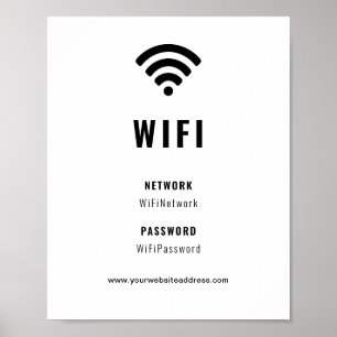 Poster Entreprise Entreprise WiFi Entreprise Noir et blan