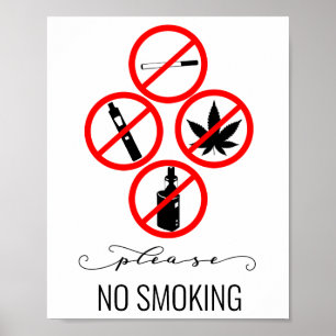 Poster Entreprise No Smoking Cigarettes STR