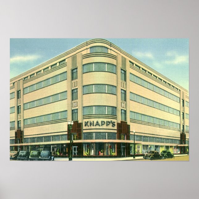 Poster Entreprise vintage, grand magasin Knapp (Devant)
