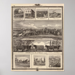 Poster Entreprises, Résidences, Comté de Cedar