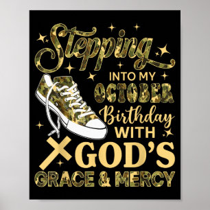 Poster Entrer dans mon anniversaire d'octobre Femmes Fill