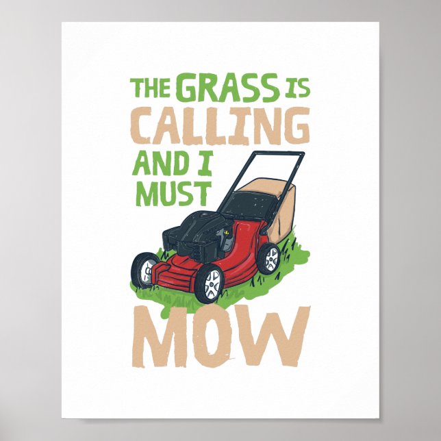 Poster Entretien de pelouse (Devant)