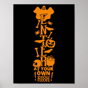 Poster Entrez À Vos Propres Risques Script II Halloween B