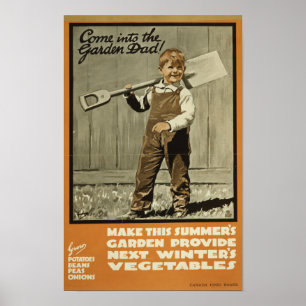 Poster Entrez dans le papa de jardin !