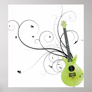 Poster Envie verte de guitare