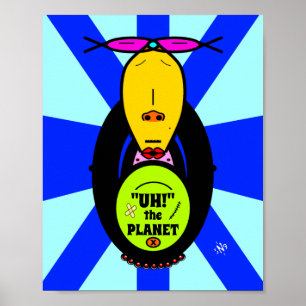 Poster Environnement et mascotte de singe v1