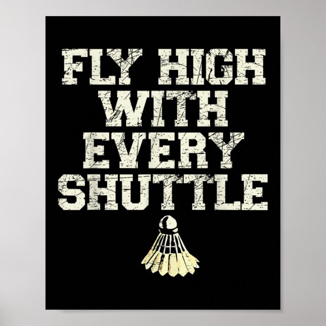 Poster Envolez-vous avec chaque joueur de badminton navet (Devant)