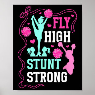 Poster Envolez-vous haut Cascader Fort Cheerleader Cheerl