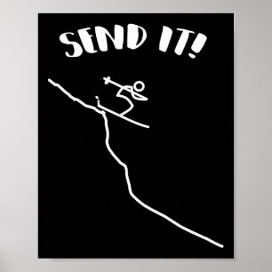 Poster Envoyez-le faire un saut en ski alpin pour skieur