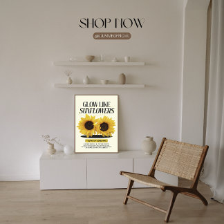 Poster Épanouissez comme les Tournesols – Empowerment Fém