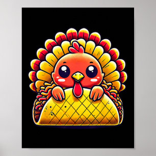 Poster Épargnez la dinde, mangez des tacos mexicains drôl