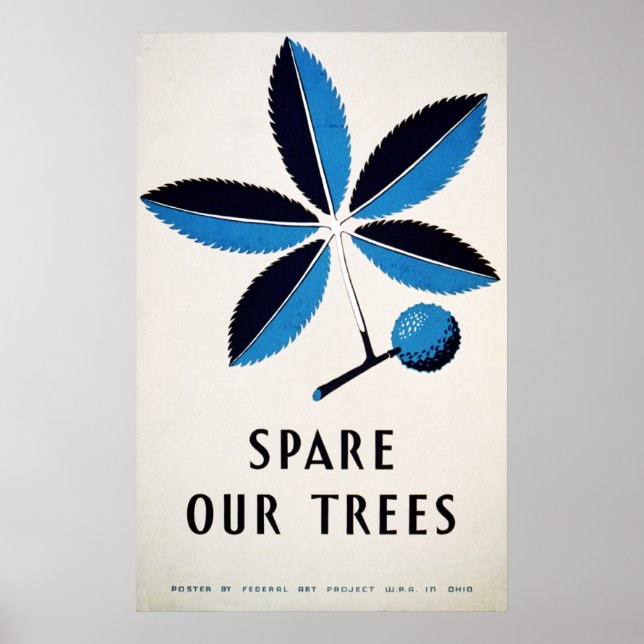 Poster Épargnez nos arbres (Devant)