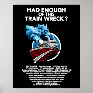 Poster Épave de train (16x20)