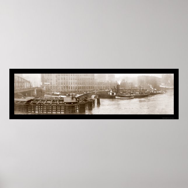 Poster Épave du navire Eastland Photo 1915 (Devant)