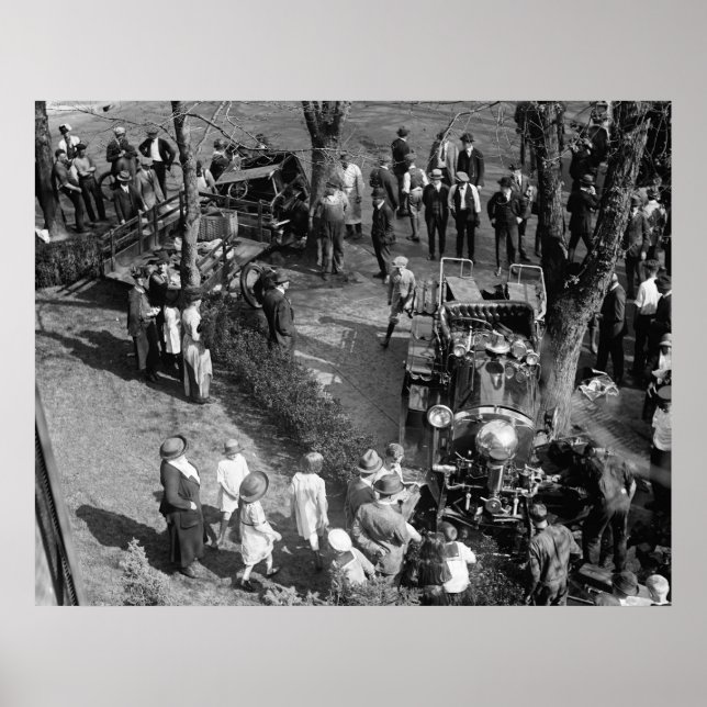 Poster Épave moteur incendie : 1922 (Devant)