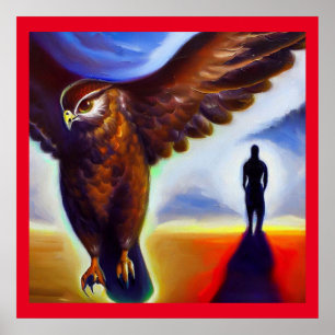 Poster Épervier animal Spirit 3