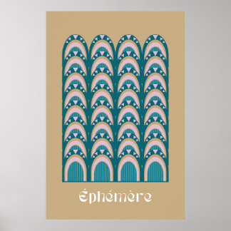 Poster éphémère Art Deco style