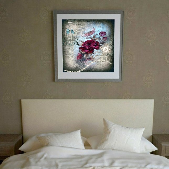 Poster Éphémère de rose victorienne (Créateur téléchargé)