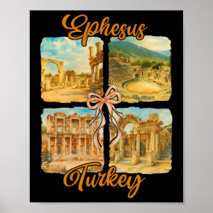 Poster Ephèse Turquie Voyageant Voyage Coquette Ephèse So