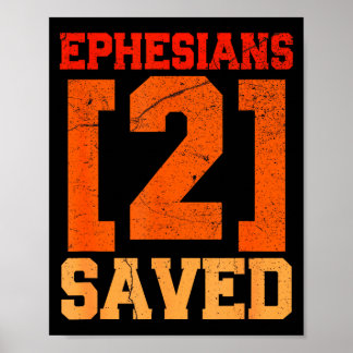 Poster Ephésiens 2 Sauvé Inspirant Chrétien