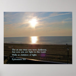 Poster Éphésiens 5:8 lever du soleil