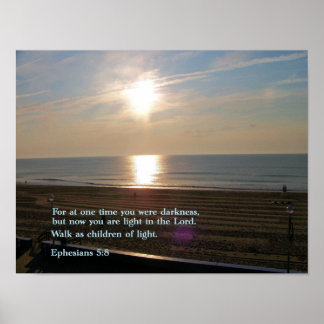 Poster Éphésiens 5:8 lever du soleil