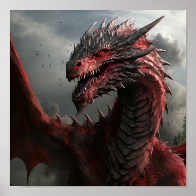 Poster Epic Drogon Dragon - Game of Thrones Inspir (Devant)