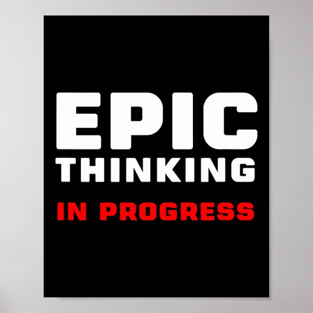 Poster Epic Thinking In Progress Big Ideas Introvert Game (Devant)