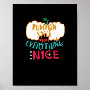 Poster Épice citrouille Et Tout Beau Amour Automne Fami