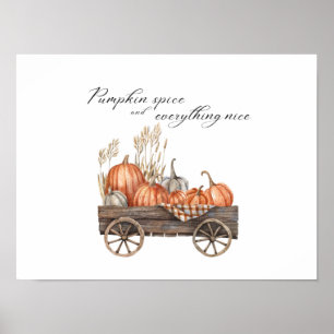 Poster Épice citrouille et tout Nice automne