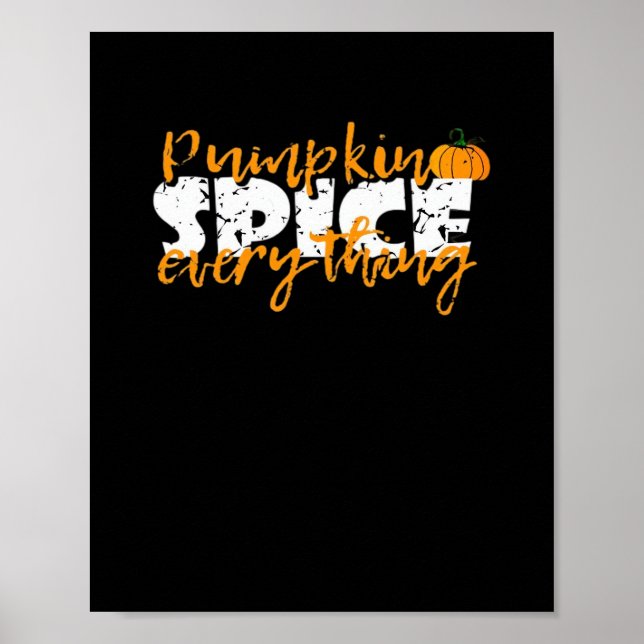 Poster Épice citrouille Tout Halloween Drôle (Devant)