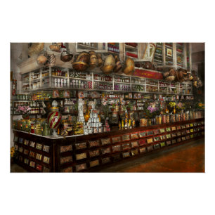 Poster Épicerie - Edward Neumann - Les produits d'épiceri