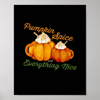 Poster Épices citrouilles Et Tout Joli Design Automne
