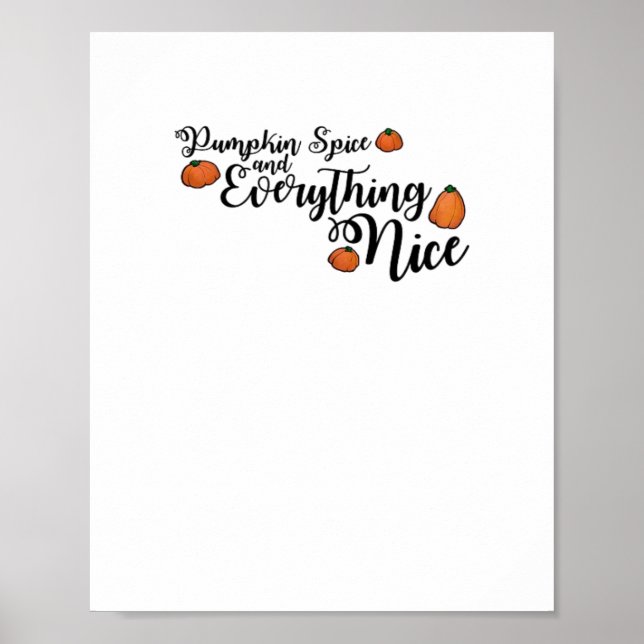 Poster Épices citrouilles Et Tout Nice - Phrase Noir W (Devant)