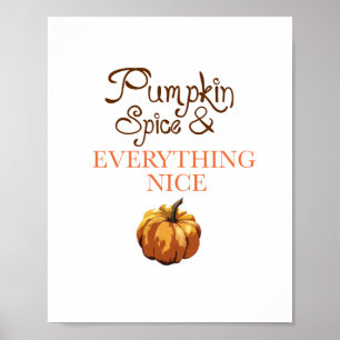 Poster Épices citrouilles Tout Beau Décor Automne