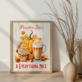 Poster Épices citrouilles & Tout Nice - Automne