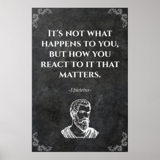 Poster Epictetus wise quote. Wisdom