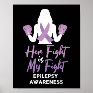 Poster Epilepsie Conscience Son Combat Est Mon Ribbon Com
