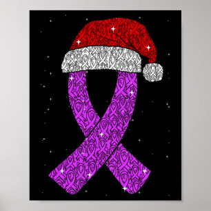 Poster Epilepsie Noël Casquette Purple Sensibilisation Ri