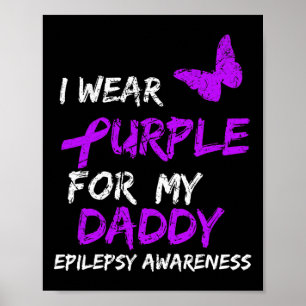 Poster Epilepsie Sensibilisation Je Porte Violet Pour Mon