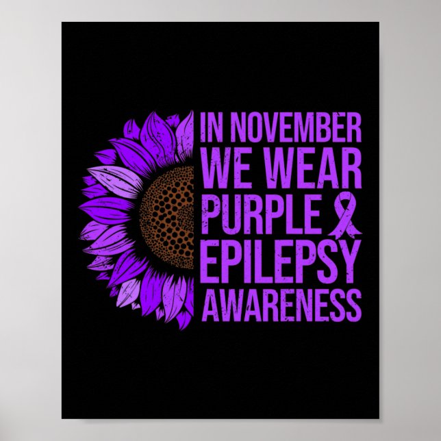 Poster Epilepsie Sensibilisation Tournesol En Novembre No (Devant)