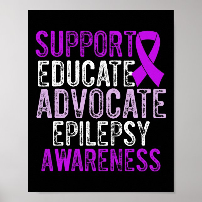 Poster Epilepsy Awareness Epileptic Warrior Survivor 10  (Devant)