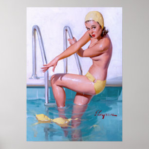 Poster Épingle de bain vers le haut